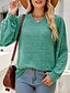 preiswerte Blusen &amp; Hemden-Damen T Shirt Grundlegend Basic Solide / einfarbig Puffärmel V Ausschnitt Frühling &amp; Herbst Hellblau Schwarz Rote Grün Khaki