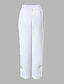 Χαμηλού Κόστους Βασικά Γυναικεία Κάτω Μέρη-Γυναικεία Λευκά παντελόνια Παντελόνια Σακουλιασμένος Βαμβάκι και λινό Σκέτο Πλαϊνές τσέπες Σακουλιασμένος Πλήρες μήκος Μοντέρνα Καθημερινά Σκούρο κίτρινο Μαύρο Τ M