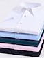 Χαμηλού Κόστους Ανδρικά πουκάμισα-Ανδρικά Επίσημο Πουκάμισο Μαύρο Λευκό Ροζ Κοντομάνικο Σκέτο Απορρίπτω Καλοκαίρι Γάμου Γραφείο &amp; Καριέρα Ρούχα Κουμπί-Κάτω