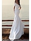 levne Svatební šaty-plážové jednoduché svatební šaty mořská panna / trubka bez ramenní čepice rukáv soudní vlečka saténové svatební šaty s nařaseným 2024
