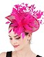 cheap Fascinators-Fascinators Sinamay Wedding Tea Party Kentucky Derby Horse Race Ladies Day Vintage Fashion Handmade With Feather Headpiece Headwear