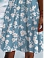 abordables Robes à motifs-Femme Floral Imprimer Col V Mini robe du quotidien Plage Manche Courte Eté Printemps