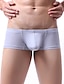 abordables Ropa interior y calcetines de hombre-Hombre 3 paquetes Boxer Slip Nailon Transpirable Lavable Cómodo Plano Tiro Bajo Negro Blanco