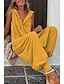 cheap Vacation Jumpsuit-Women&#039;s Jumpsuits Casual Utility Button Solid Color Hooded Streetwear Daily Vacation Regular Fit Sleeveless Black Yellow Purple S M L Summer Fall