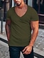 preiswerte Lässige T-Shirts für Herren-Kurzärmliges, mehrfarbiges Street-Hipster-Pullover-T-Shirt aus Baumwolle mit lockerem Druck und V-Ausschnitt
