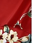 halpa Kuvioidut mekot-naisten keinu mekko maxi pitkä mekko punainen pitkähihainen print taskuprintti kevät kesä pyöreä pääntie casual vintage 2022 s m l xl xxl xxxl 4xl 5xl / löysä
