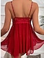 ieftine rochii de noapte de bază-Pentru femei Rochie cu Bretele Dantelă Rochie Mini Sexy Confortabil Dantelă Plasă Mată Cu Bretele Casă Cameră de relaxare Negru Alb 2023 Vară Primăvară S M L
