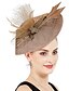 cheap Fascinators-Fascinators Sinamay Wedding Tea Party Kentucky Derby Horse Race Ladies Day Vintage Retro Handmade With Feather Headpiece Headwear