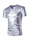 levne Pánská trička pro volný čas-Pánské Tričko Bez vzoru Do V Ležérní Dovolená Krátký rukáv Oblečení Módní Lehký Velký a vysoký