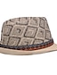 abordables Chapeaux Homme-Homme Chapeau de Paille Noir Bleu Réglisse Tressé Vêtement de rue mode Décontractées du quotidien Vêtements de Plein Air Vacances 钻石纹 Ecran Solaire Respirabilité