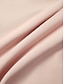 billiga Satinklänningar-dam festklänning satinklänning midiklänning rosa 3/4 lång ärm ren färg rynkad delad höst vinter v-ringad fest snygg elegant 2023 m l xl xxl 3xl 4xl 5xl