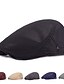 cheap Men&#039;s Hats-Men&#039;s Flat Cap Black White Polyester Mesh Streetwear Stylish 1920s Fashion Outdoor Daily Going out Plain Sunscreen