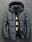 cheap Men&#039;s Downs &amp; Parkas-Men&#039;s Winter Coat Winter Jacket Down Jacket Quilted Jacket Pocket Office &amp; Career Date Casual Daily Outdoor Casual Sports Winter Solid / Plain Color Dark Grey Black Red Gray Puffer Jacket