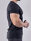 baratos Camisetas masculinas casuais-Homens Camiseta Tecido Decote V Diário Férias Manga Curta Roupa à moda Clássico Casual / esportivo Músculo