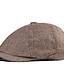 cheap Men&#039;s Hats-Men&#039;s Beret Hat Newsboy Hat khaki Light Grey Cotton and Linen Streetwear Stylish 1920s Fashion Outdoor Daily Going out Graphic Prints Sunscreen