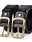 cheap Men&#039;s Belt-Men&#039;s Leather Belt Casual Belt Black Red Dermis Retro Traditional Plain Daily Wear Going out Weekend