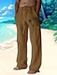 cheap Men&#039;s Cotton Linen Pants-Men&#039;s Streetwear Hawaiian Designer Coconut Tree Graphic Prints Trousers Summer Pants Beach Pants 3D Print Drawstring Elastic Waist Straight Leg Mid Waist Casual Daily Holiday Spring &amp; Summer Regular