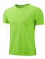 Χαμηλού Κόστους Ανδρικά μπλουζάκια casual-Ανδρικά Μπλουζάκι Πουκάμισα που απομακρύνουν την υγρασία Μπλουζάκι μπλουζάκι Σκέτο Στρογγυλή Ψηλή Λαιμόκοψη Δρόμος Διακοπές Κοντομάνικο Ρούχα Υψηλής Ποιότητας Βασικό Σύγχρονη Σύγχρονη