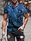 billiga herr 3d-tröja-Herr Unisex Skjorta T-shirt T-shirts Grafiska tryck Bitcoin Rund hals Blå Brun Grön Grå 3D-tryck Dagligen Helgdag Kortärmad Mönster Kläder Häftig Designer Ledigt Hiphop