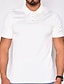 cheap Classic Polo-Men&#039;s Polo Shirt Golf Shirt Polo Collar Summer Short Sleeve Wine Black White Plain Outdoor Daily Clothing Apparel