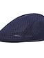 cheap Men&#039;s Hats-Men&#039;s Flat Cap Black White Polyester Mesh Streetwear Stylish 1920s Fashion Outdoor Daily Going out Plain Breathability