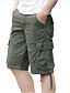 cheap Cargo Shorts-Men&#039;s Cargo Shorts Hiking Shorts Pocket Straight Leg High Rise Solid Color Outdoor Wrinkle Resistant Knee Length Casual Daily Classic Athleisure Grass Green Black High Waist