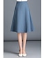 Χαμηλού Κόστους Μονές φούστες-Γυναικεία Γραμμή Α Ως το Γόνατο Φούστες Μονόχρωμο Καθημερινά Ημερομηνία Φθινόπωρο Μείγμα Βαμβακιού Κομψό Μοντέρνα Σομόν Μαύρο Μπλε