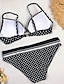 cheap Bikini Sets-Women&#039;s Swimwear Bikini Normal Swimsuit 2 Piece Printing Polka Dot Black Bathing Suits Sports Push Up Summer