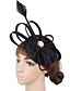 cheap Fascinators-Fascinators Polyester Tea Party Kentucky Derby Horse Race Ladies Day Church Vintage Elegant Handmade With Feather Faux Pearl Headpiece Headwear