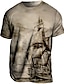 billiga t-shirts i stora storlekar för män-Herr T-shirt T-shirts Grafisk Skepp Rund hals Kläder 3D-tryck Utomhus Ledigt Kortärmad Mönster Vintage Mode Designer