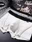 お買い得  メンズのボクサーパンツ-男性用 3パック ボクサー ブリーフ モーダル 洗濯可 快適 平織り ミッドライズ ブラック ホワイト