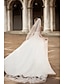 olcso Menyasszonyi ruhák-előszoba egyszerű esküvői ruhák egy vonalú vállból hosszú ujjú udvari vonat szatén menyasszonyi ruhák osztott elől egyszínű 2024