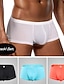 voordelige Comfortabel herenondergoed-Voor heren 2 pakken Boxer Polyester Ademend Zacht Effen Medium Taille Zwart Wit