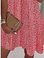 olcso Mintás ruhák-Női Váltó ruha Virágos Nyomtatott V-alakú Mini ruha Napi Ujjatlan Nyár Tavasz