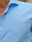 cheap Men&#039;s Button Up Shirts-Men&#039;s Shirt Button Up Shirt Casual Shirt Yellow Long Sleeve Lattice Turndown Street Daily Print Clothing Apparel Fashion Casual Comfortable