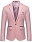 cheap Men&#039;s Jackets &amp; Coats-Men&#039;s Blazer Sport Jacket Sport Coat Breathable Work Business Single Breasted One-button V Neck Business Elegant Jacket Outerwear Print Pocket Black White Pink