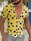 Χαμηλού Κόστους ανδρικό πουκάμισο με κουμπιά-Ανδρικά Πουκάμισο με κουμπιά Casual πουκάμισο Καλοκαιρινό πουκάμισο Λευκό Κοντομάνικο Πουά Απορρίπτω Δρόμος Διακοπές Κουμπί-Κάτω Ρούχα Μοντέρνα Χαλάρωση