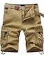 cheap Cargo Shorts-Men&#039;s Cargo Shorts Bermuda shorts Hiking Shorts Pocket Multi Pocket Straight Leg Solid Color Wearable Outdoor Knee Length Casual Daily Shorts Cotton-padded Trousers Loose Fit ArmyGreen Black High
