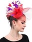 cheap Fascinators-Fascinators Polyester Tea Party Kentucky Derby Horse Race Ladies Day Vintage Classical Handmade With Feather Tulle Headpiece Headwear