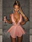 cheap Party Dresses-Women&#039;s Party Dress Holiday Dress Sexy Dress Mini Dress Black Pink Sleeveless Pure Color Backless Summer Spring Fall V Neck Hot Birthday Vacation Summer Dress Slim 2023 S M L XL