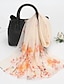 abordables Bufandas de mujer-Primavera verano moda floral estilo fino gasa chal bufanda dama estampado suave vacaciones playa abrigo 150*50cm