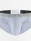 billiga Underkläder för män-Herr 2 förpackningar Kalsong Briefs 95% bomull Tvättbar Bekväm Bokstav Låg midja Svart Vit