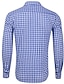 baratos camisa de botão masculina-Homens Camisa Social camisa de botão Camisa casual Café Claro Preto Rosa Vermelho Azul Manga Longa Xadrez Lapela Rua Férias Imprimir Roupa Moda Lazer Havaiana