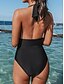 cheap One-piece swimsuits-Women&#039;s Swimwear One Piece Normal Swimsuit Open Back Printing Leopard Black Brown Bodysuit Bathing Suits Sports Beach Wear Summer