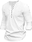Χαμηλού Κόστους ανδρικά πουκάμισα casual-Ανδρικά Πουκάμισο Πουκάμισο Popover Casual πουκάμισο Καλοκαιρινό πουκάμισο Μαύρο Λευκό Μπλε Μακρυμάνικο Σκέτο Γιακάς Καθημερινά Διακοπές Ρούχα Μοντέρνα Καθημερινό Άνετο