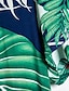 رخيصةأون قمصان هاواي الصيفية للرجال-رجالي قميص قميص هاواي زر حتى القميص قميص صيفي قميص غير رسمي أخضر كم قصير ورق استوائي مطبوعات غرافيك Lapel مناسب للبس اليومي عطلة طباعة ملابس ستايل هاواي كاجوال
