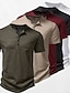 ieftine Tricouri casual pentru bărbați-Bărbați Tricou Cămașă Henley Tee Top Simplu Henley Stradă Vacanță Mânecă scurtă Buton Îmbrăcăminte Designer De Bază Contemporan modern