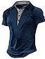 Χαμηλού Κόστους Ανδρικά μπλουζάκια casual-Ανδρικά Πουκάμισο Henley Γραφικά μπλουζάκια Cool πουκάμισο Σκέτο Χένλι Δρόμος Διακοπές Κοντομάνικο Ρούχα Μοντέρνα Υψηλής Ποιότητας Βασικό