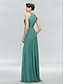 cheap Evening Dresses-A-Line Wedding Guest Dresses Elegant Dress Party Wear Wedding Party Floor Length Sleeveless Halter Neck Chiffon with Ruched Appliques 2024