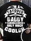 cheap Men&#039;s Graphic T Shirt-Father&#039;s Day papa shirts Men&#039;s T shirt Tee Graphic Tee Cool Shirt Letter Graphic Prints Daddy Crew Neck Hot Stamping Street Vacation Short Sleeves Print Clothing Apparel Designer Basic